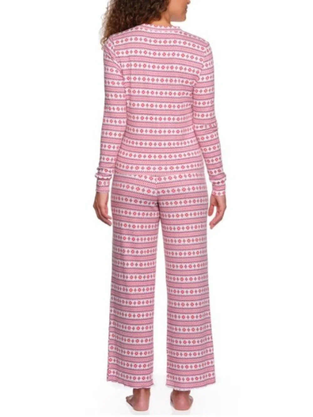 LOFT Women's Henley Pointelle Pajama Set-Size XL-NWT